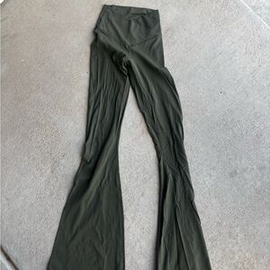 aerie Olive High-Rise Flare Yoga Pants
